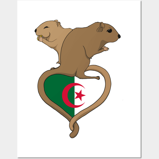 Gerbil Algeria (light) Wall Art by RampArt